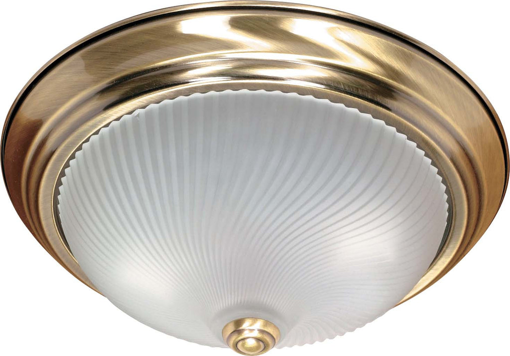 Nuvo 2 Light - 13 inch - Flush Mount - Frosted Swirl Glass