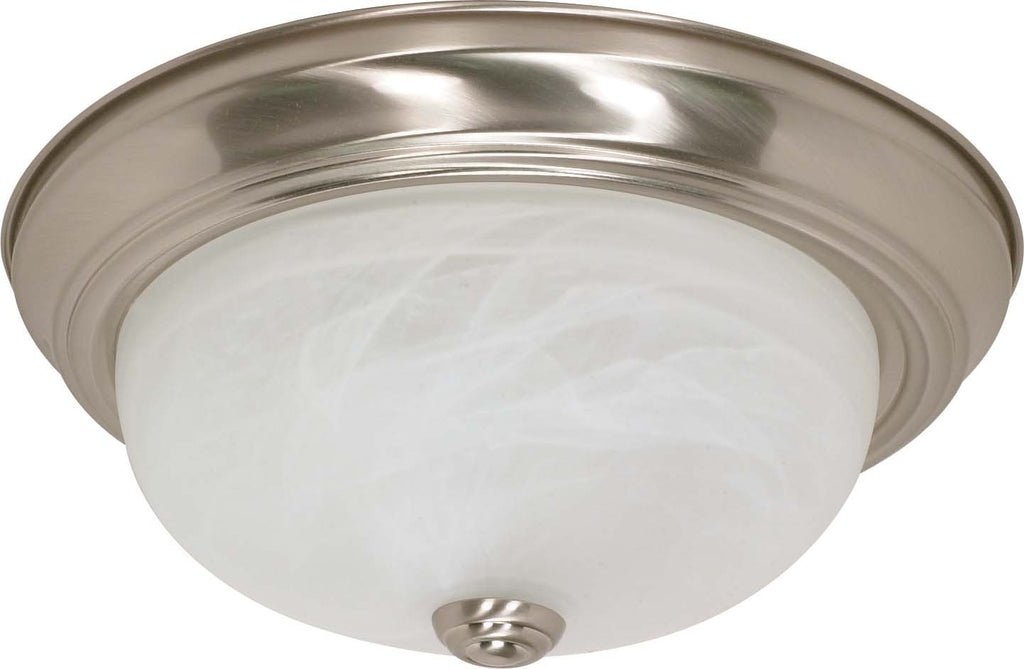 Nuvo 2 Light ES 13 in Flush Fixtue w/ Alabaster Glass -   w/ 13w GU24 Lamps
