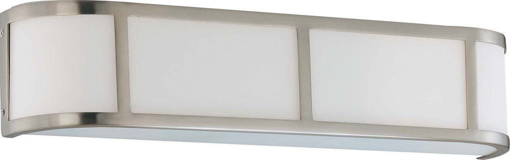 Nuvo Odeon - 3 Light Wall Sconce w/ Satin White Glass