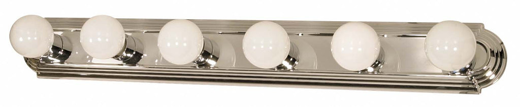 Nuvo 6-Light 36" Vanity Strip w/ Racetrack Style in Polished Chrome Finish