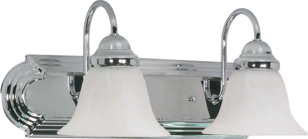 Nuvo Ballerina 2-Light 18" Vanity & Wall w/ Alabaster Glass in Polished Chrome
