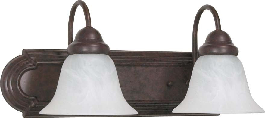 Nuvo Ballerina 2-Light 18" Vanity & Wall w/ Alabaster Glass in Old Bronze Finish