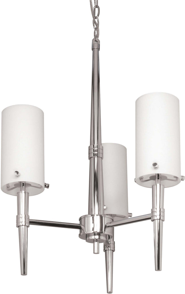 Nuvo Jet ES - 3 Light 14 inch Chandelier w/ Satin White Glass - (3) 13w GU24 Lamps Included