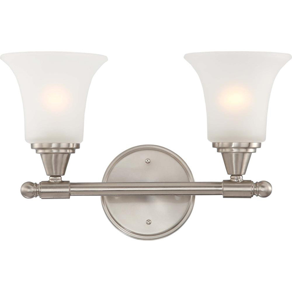 Nuvo Surrey - 2 Light Vanity Fixture w/ Frosted Glass
