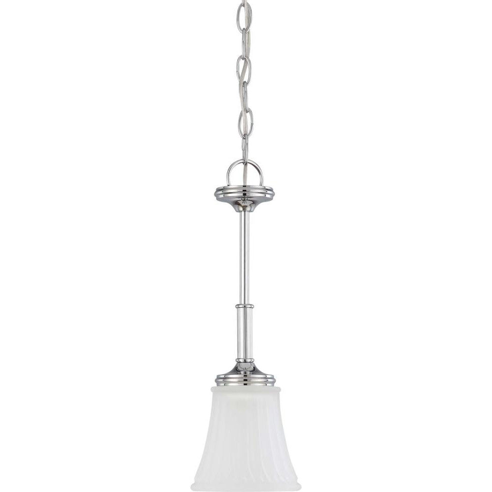 Nuvo Teller - 1 Light Mini Pendant w/ Frosted Etched Glass