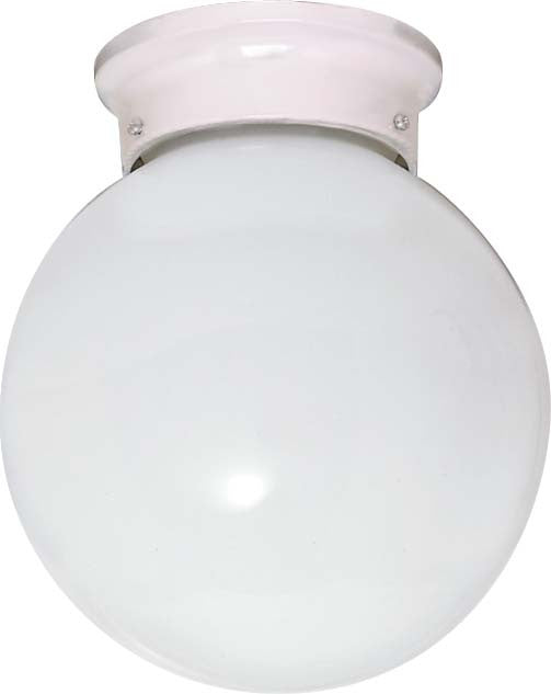 Nuvo 1-Light 6" Globe Ceiling Light w/ 13w GU24 Bulb Included in White Finish
