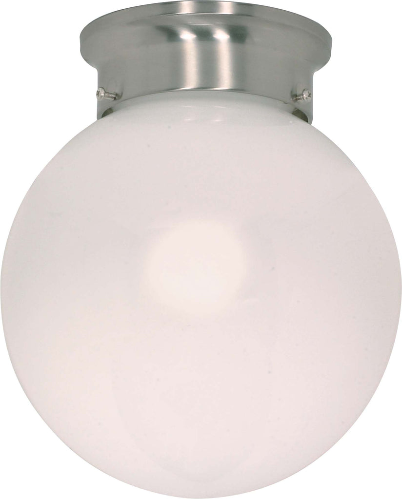 Nuvo 1-Light 6" Globe Ceiling Light w/ 13w GU24 Bulb Included in Brushed Nickel