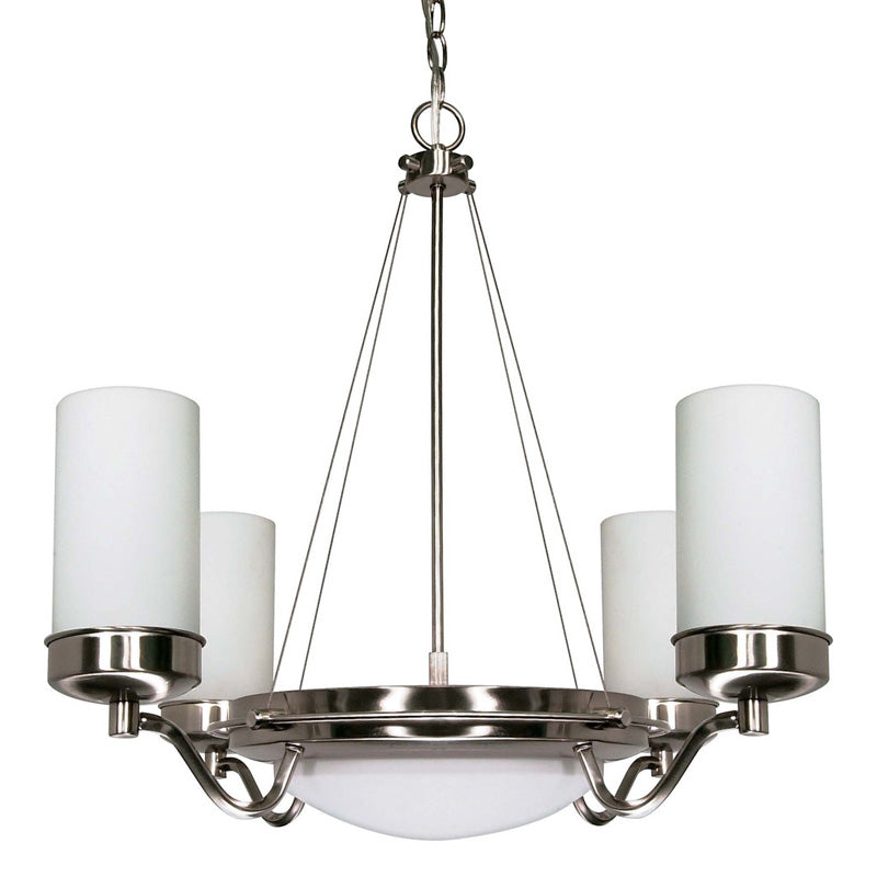 Nuvo Polaris - 6 Light - 29 inch - Chandelier - w/ Satin Frosted Glass Shades
