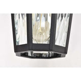 East River 12-in Small Wall Light Matte Black Finish w/ Clear Water Glass_4
