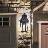 East River 12-in Small Wall Light Matte Black Finish w/ Clear Water Glass_7