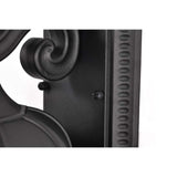 East River 16-in Large Wall Light Matte Black Finish w/ Clear Water Glass_3