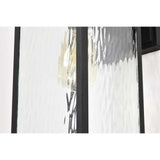 Austen Outdoor 17-in Large Wall Light Matte Black Finish w/ Clear Water Glass_2