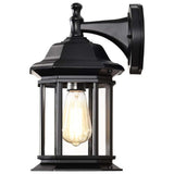 Hopkins Outdoor 13-in Large Wall Light Matte Black Finish w/ Clear Glass - BulbAmerica