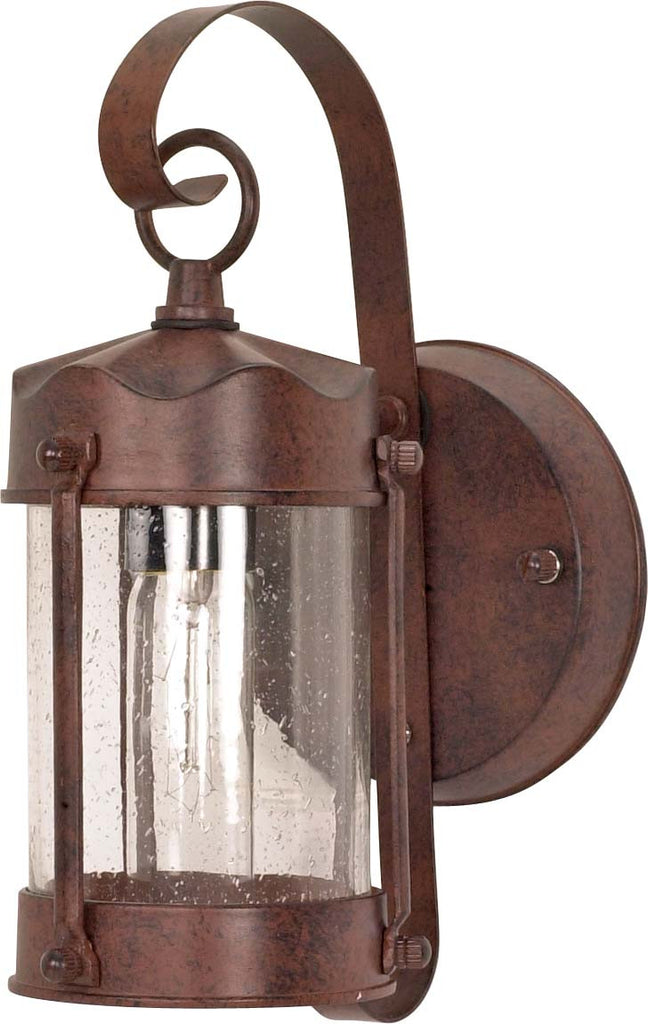 Nuvo 1-Light 11" Piper Wall Lantern w/ Clear Seeded Glass in Old Bronze Finish