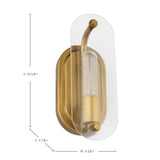 Teton Vanity E26 Base 60w Natural Brass Finish Clear Beveled Glass_3