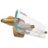Teton 3-Light Vanity E26 Base 60w Natural Brass Finish Clear Beveled Glass - BulbAmerica