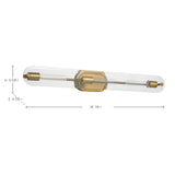 Teton 3-Light Vanity E26 Base 60w Natural Brass Finish Clear Beveled Glass_4