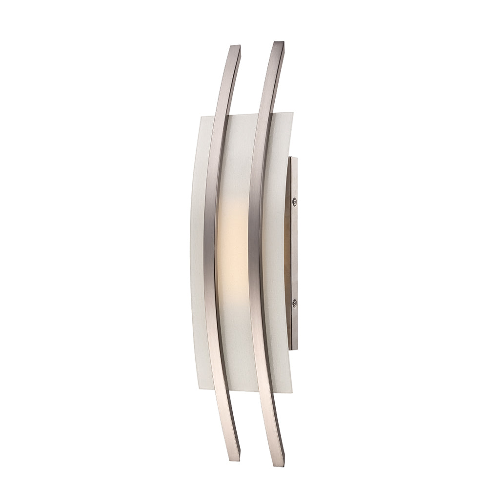 Nuvo Trax 4.8w 7" LED Wall Sconce w/ Frosted Glass in Brushed Nickel Finish
