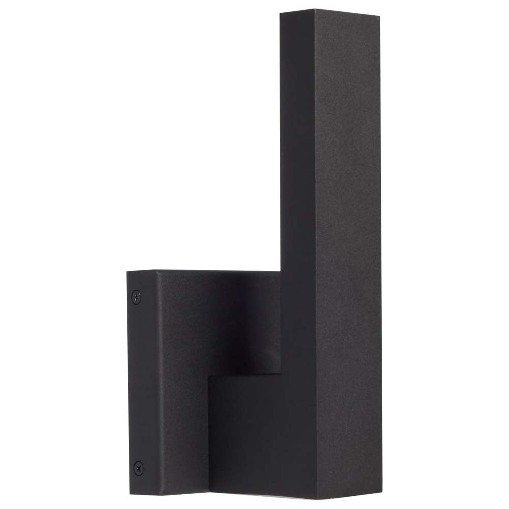 Raven LED Outdoor Sconce 10-in Textured Matte Black Finish 8ws 3000K