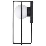 Portal 6W LED Medium Wall Lantern Matte Black w/ White Opal Glass - BulbAmerica