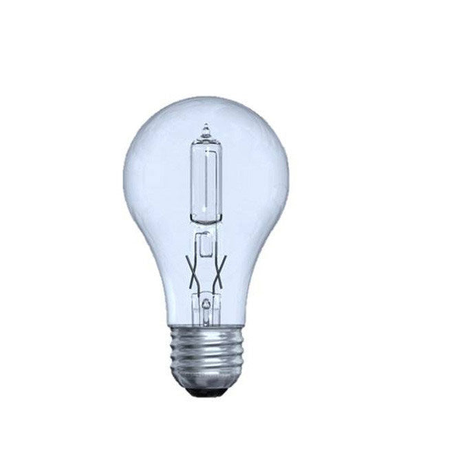GE 43W A19 Halogen Clear Reveal Energy-Efficient - replace 60w Incand - 2 bulbs