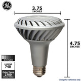 GE 65134 12w PAR30L LED Dimmable Flood FL35 2700K E26 740Lm 120V Warm White Bulb - BulbAmerica