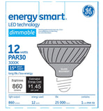 GE 12w PAR30 LED Bulb Dimmable Spot 860Lm Soft White lamp - BulbAmerica