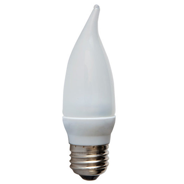 GE 62988 1.8W CA11 120V E26 3000k LED Frosted Candelabra Bent Tip Energy Smart Bulb