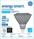GE 26w PAR38 LED Dimmable Bulb Spot 1500Lm Warm White lamp - BulbAmerica
