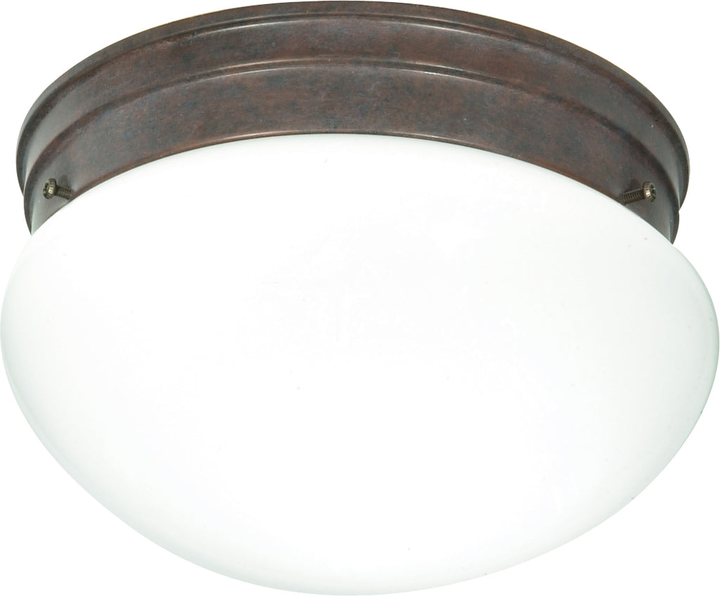 2-Light 10" Flush Mounted Close-to-Ceiling Light Fixture in Old Bronze Finish