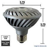 Ge 10w 120v PAR30 Silver 2700k 24 deg Led Light Bulb - BulbAmerica