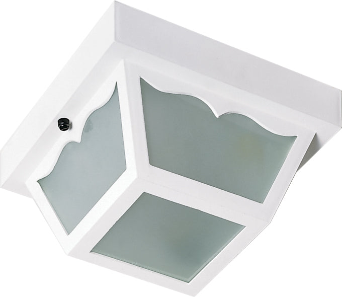 Nuvo 2-Light 10" Carport Flush Mount w/ Frosted Acrylic Panels