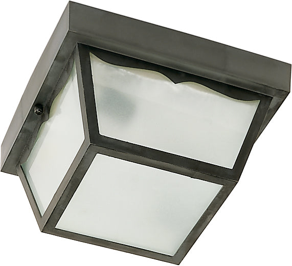 Nuvo 2-Light 10" Carport Ceiling Fixture w/ Frosted Glass Panels