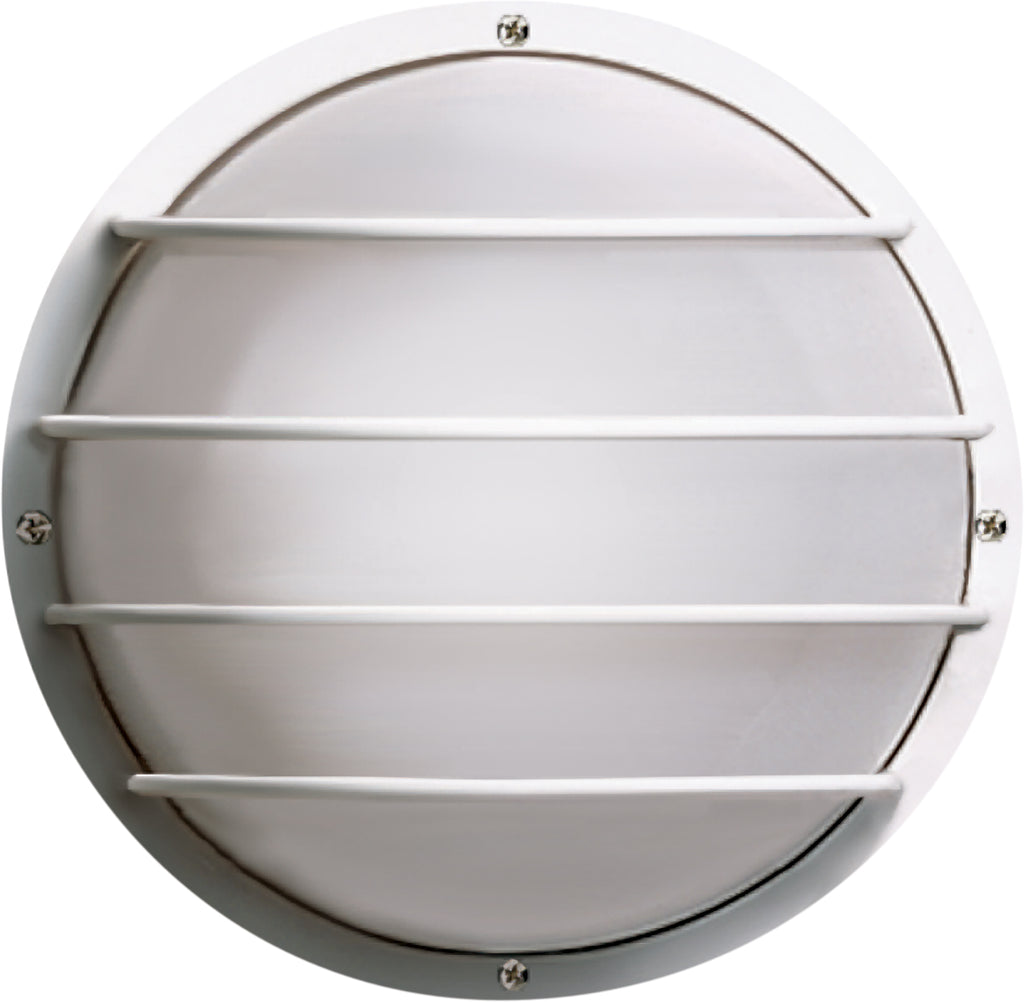 Nuvo 2-Light CFL 10" Round Cage Wall Fixture 9w Twin Tube INCL in White Finish