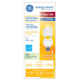 GE 13/19/26W 3 Way CFL Spiral Soft White Compact Fluorescent bulb - BulbAmerica
