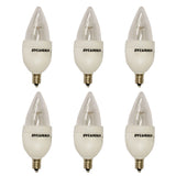Sylvania 4w 120v B10 E12 2700k Dimmable LED Light Bulb - 6 pack