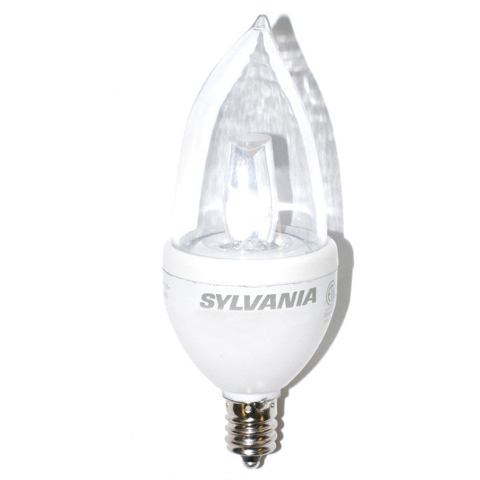 Sylvania 4w 120v B10 2500k Dimmable Candelabra Bent Tip LED Light Bulb