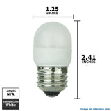 SUNLITE White LED lamp 0.5w Tubular T10 w/ Medium Base Light Bulb - BulbAmerica