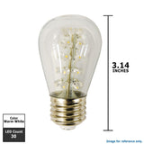 SUNLITE 1.7w 120v Sign S14 30LED E26 Warm White LED Light Bulb