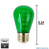 SUNLITE 1.7w 120v Sign S14 30LED E26 Green LED Light Bulb - BulbAmerica