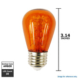 SUNLITE 1.1W 120V S14 LED Amber E26 Medium base Light Bulb - BulbAmerica