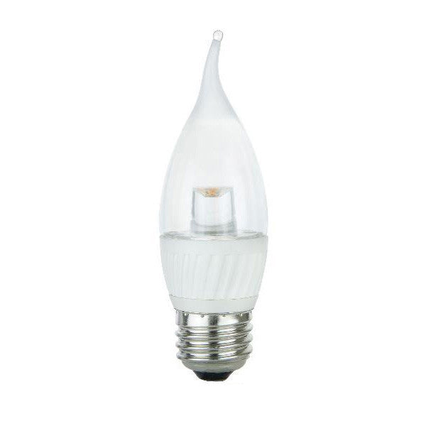 Sunlite 4.5W 120V Dimmable 3000K Warm White CLEAR E26 Flame LED Light Bulb
