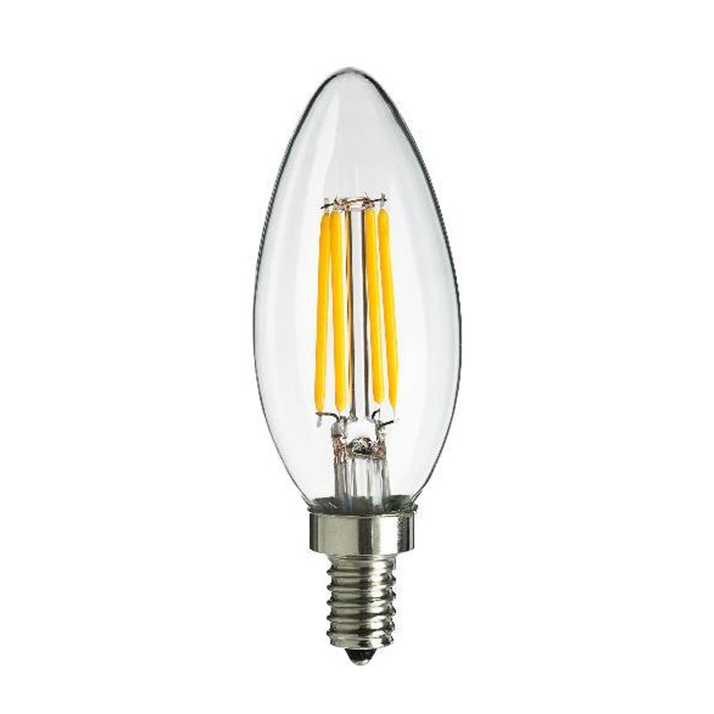 2PK - Sunlite Antique Filament LED 4 Watt 2700K B11 E12 Base Chandelier Light Bulbs