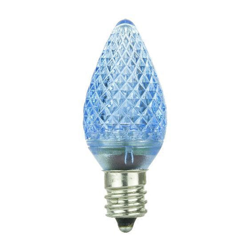6Pk - SUNLITE 0.4W 120V C7 Blue E12 3LED 80700- SU Light Bulb