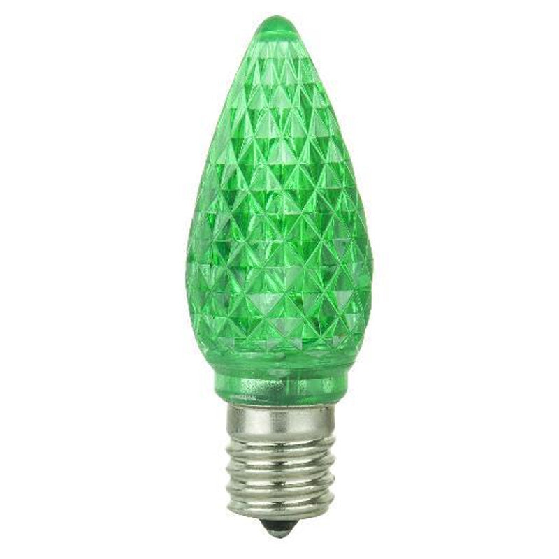 6Pk - SUNLITE 0.4W 120V E17 C9 LED GREEN Light Bulb