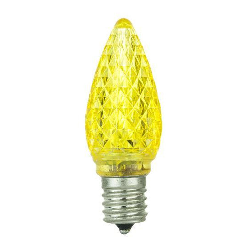 6Pk - SUNLITE 0.4W 120V E17 3LED C9 Yellow Light Bulb