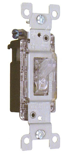 Lighted Quiet Switch Single Pole 15A-120V