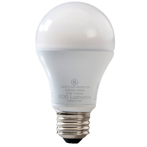 GE 7W 120V A-Shape A19 2700k White LED Light Bulb