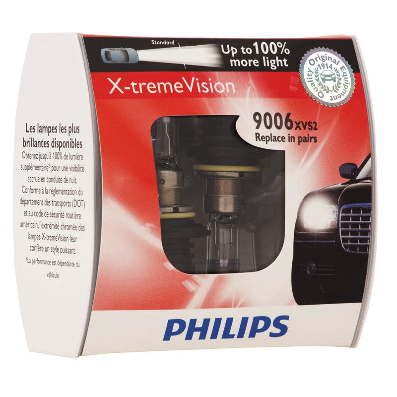Philips 9006 HB4 - 55w 12v X-treme Vision Headlight Automotive lamp - 2 Bulbs