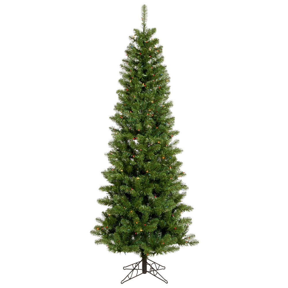 Vickerman 7.5Ft. Green 679 Tips Christmas Tree 350 Multi-color Dura-Lit